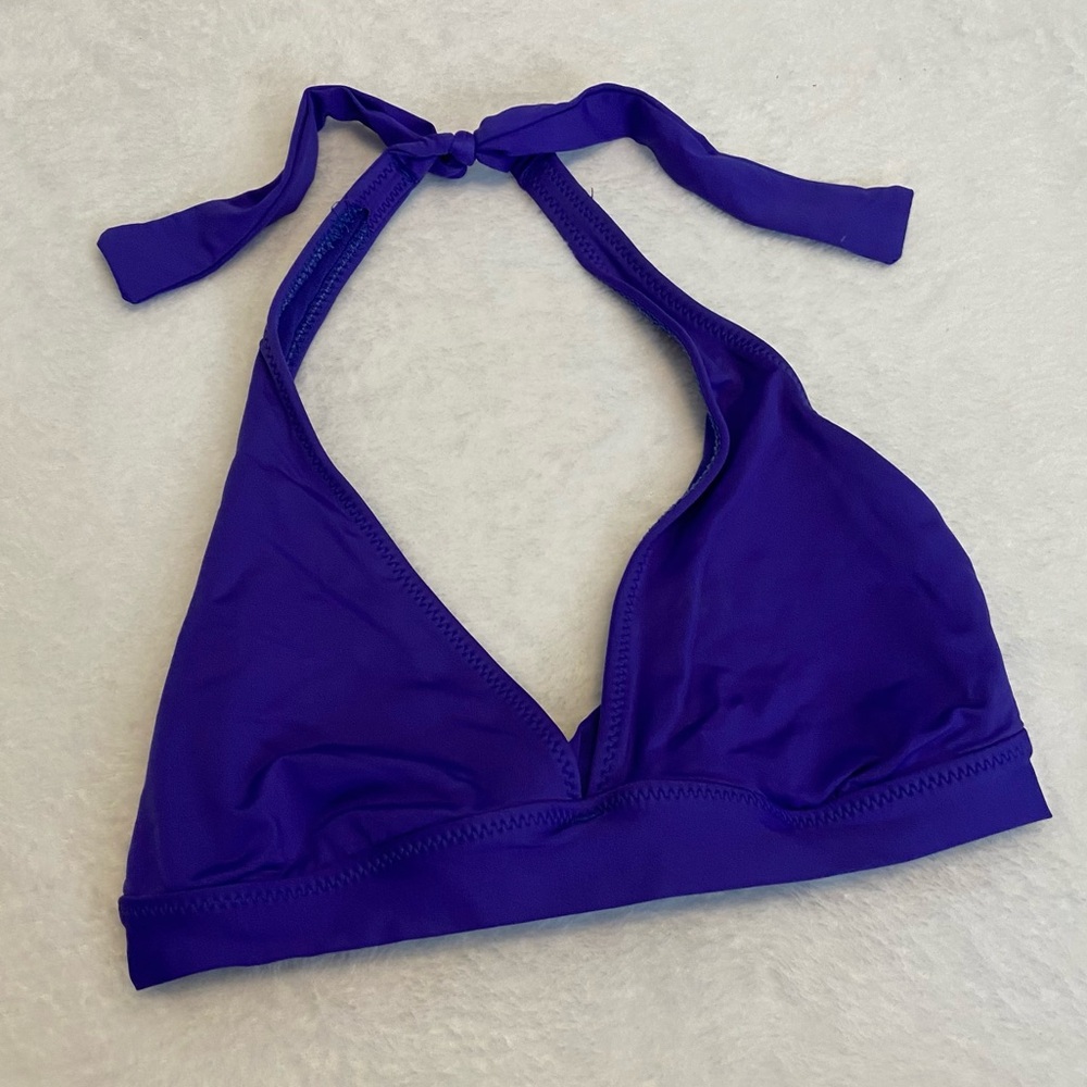Mossimo Women's Blue Halter Bikini Top Beachwear Vacation Swimsuit